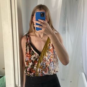 NWOT Free People Tied to You Deep V tank